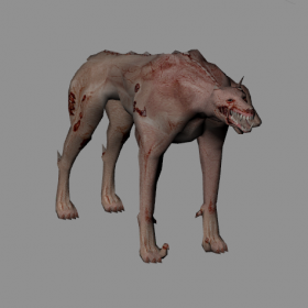 zombie dog with two heads.