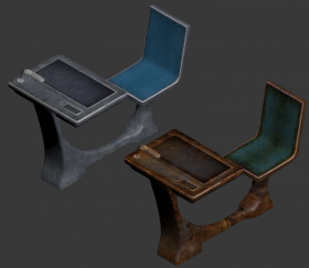 Vault Shool Desk (new & dirty)