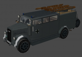 Opel Blitz ks military fire truck