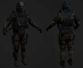 GHOST CONDEMNED SIMON RILEY MASK - COD - MW2 - WARZONE 3D model 3D