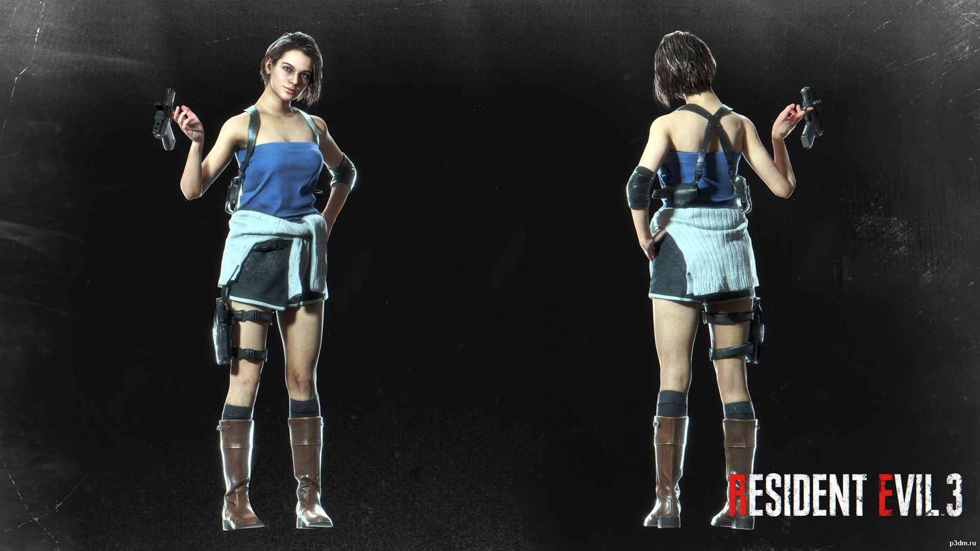 Jill Valentine 3D Render