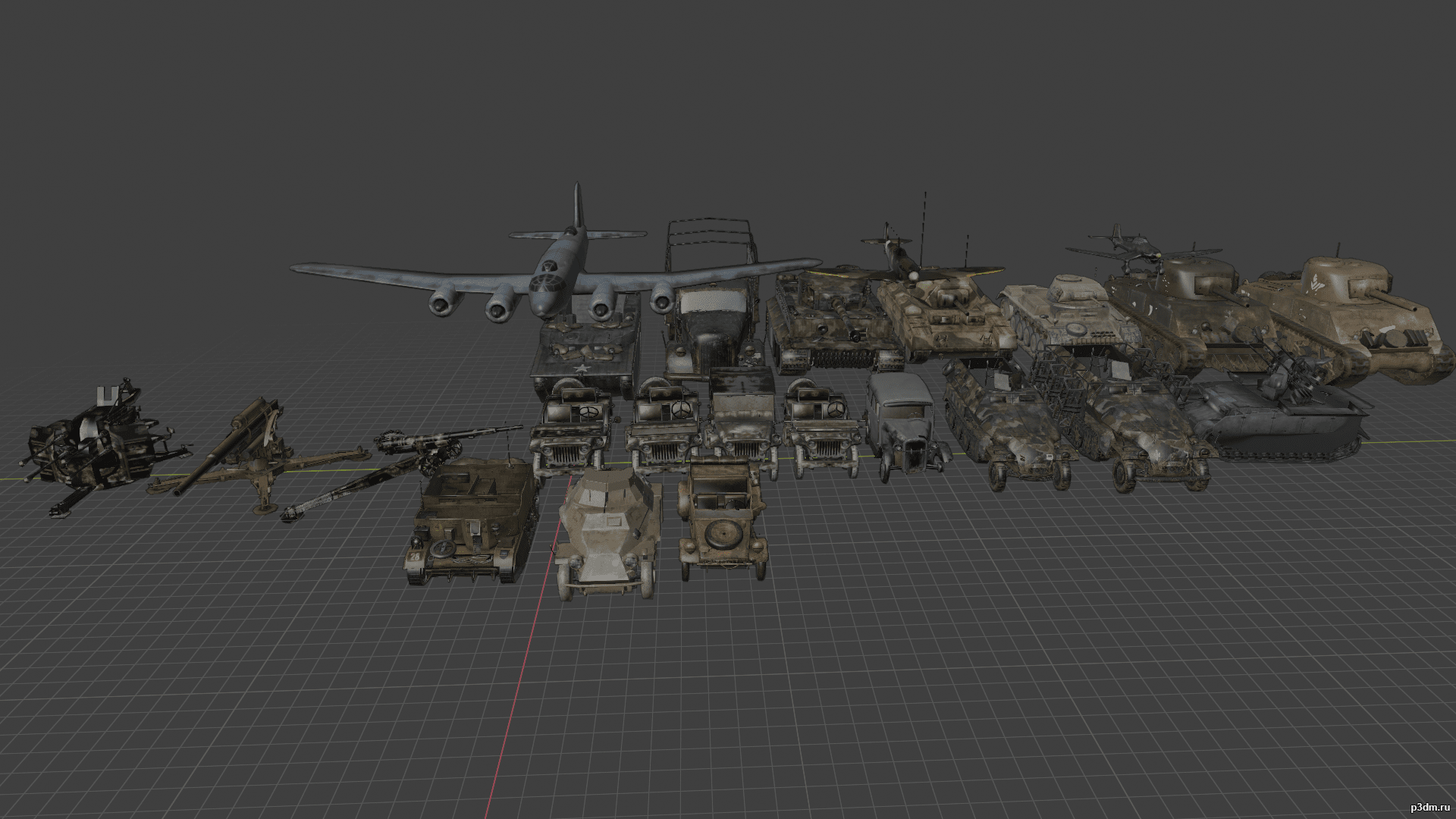 Vehicles CoD 2 » Pack 3D models