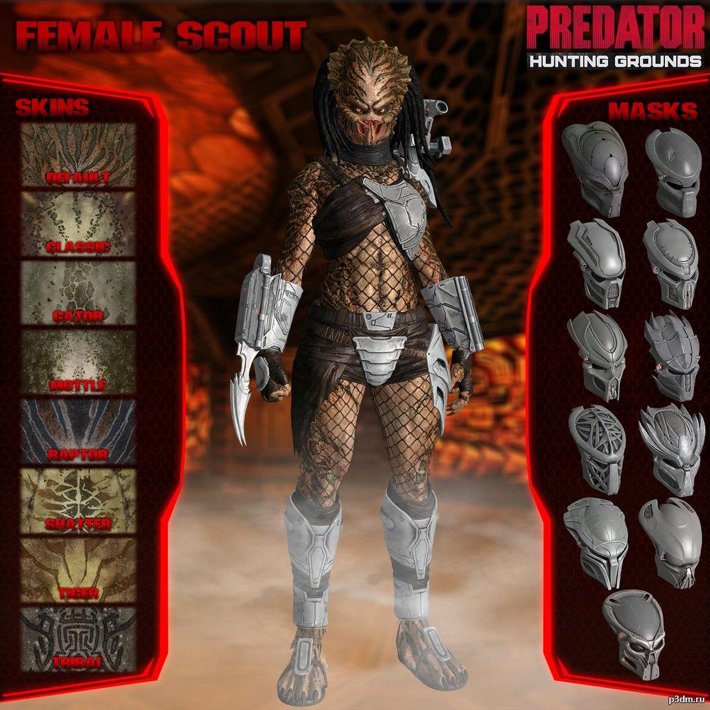 Phg Predator Scout Female Pack 3d Models - roblox zombie attack predator