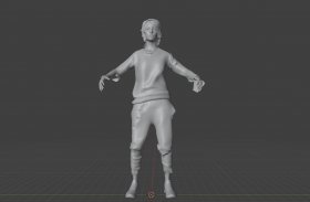 zombie female (dead island 2) with original skeleton