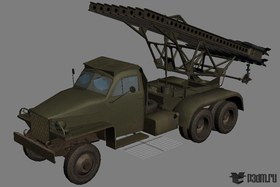 Советская установка залпового огня - БМ-13