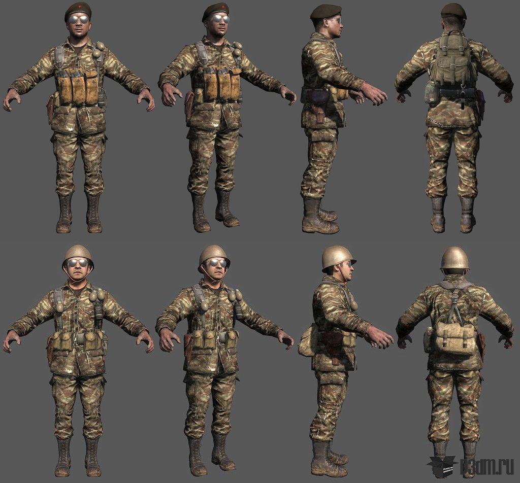 3d модель персонаж из игры Call of Duty Black Ops 2. 