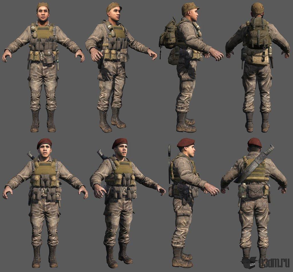 Опс мод 2. Модели персонажей Cod Black ops 2. Call of Duty Black ops 2 солдаты. Штайнер из Call of Duty модель персонажа. 3д модель Call of Duty.