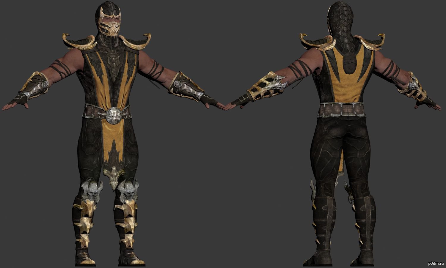 3D модель персонажа из игры Mortal Kombat X. 