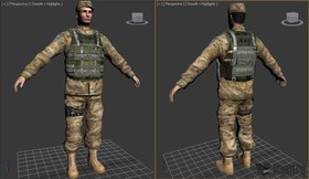 Soldiers in desert camouflage