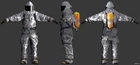 Firefighter silver mask